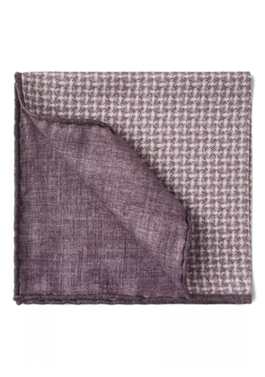 Brunello Cucinelli houndstooth-pattern pocket square - Purple