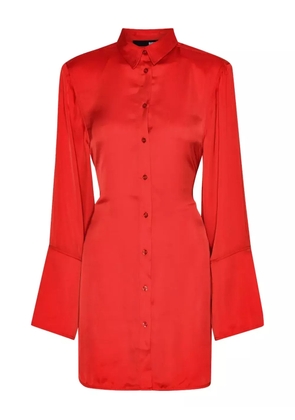 ROTATE BIRGER CHRISTENSEN tie-back shirt mini dress - Red