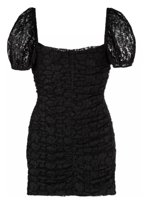 ROTATE BIRGER CHRISTENSEN floral-lace ruched minidress - Black