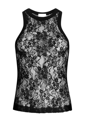 Patou floral-pattern lace tank top - Black