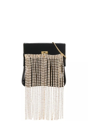 GCDS mini rhinestone crossbody bag - Black