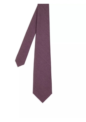 Paul Smith speckled-lining merino wool-cashmere blend tie - Purple