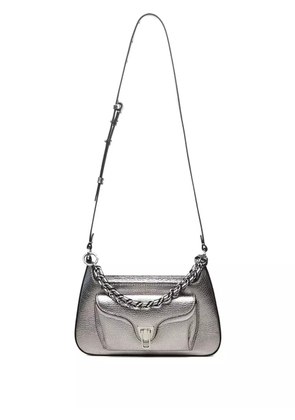 Coccinelle chain-embellished leather cross body bag - Silver