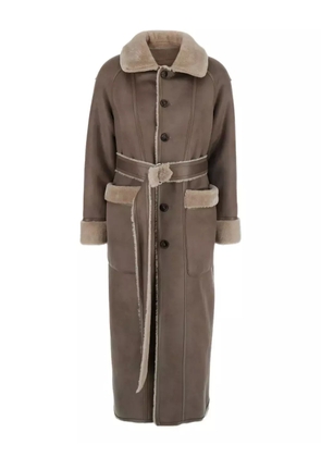 Urbancode belted buttoned coat - Neutrals