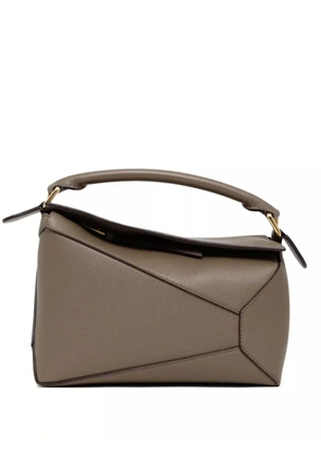 LOEWE Puzzle geometric leather tote bag - Neutrals