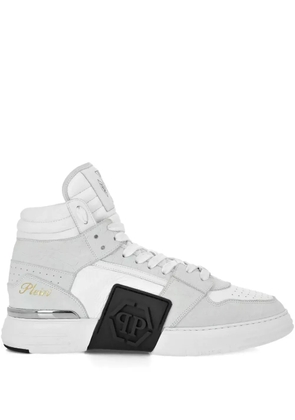 Philipp Plein Phantom Kicks mid-top leather sneakers - White