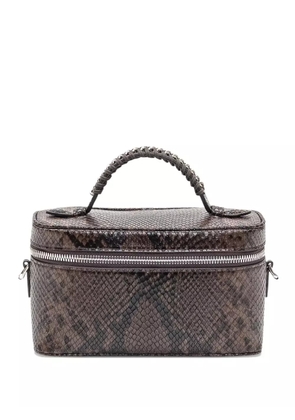 Stella McCartney mini embossed cross-body bag - Brown