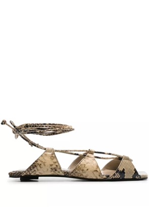 The Attico Reneè leather sandals - Neutrals