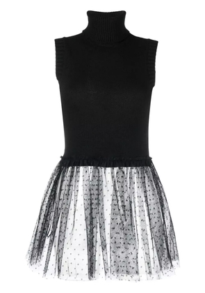 RED Valentino knitted peplum top - Black