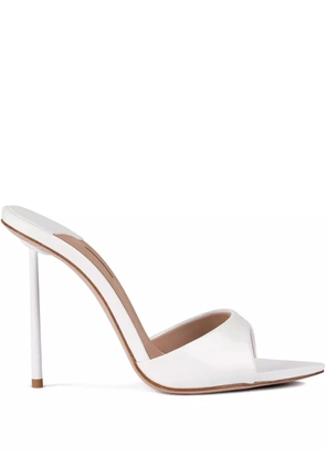 Le Silla 120mm Bella patent leather stiletto sandals - White