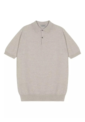 John Smedley short-sleeved merino-wool polo shirt - Grey