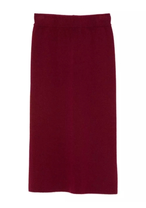 Daniele Fiesoli merino-cashmere-blend pencil midi skirt - Red