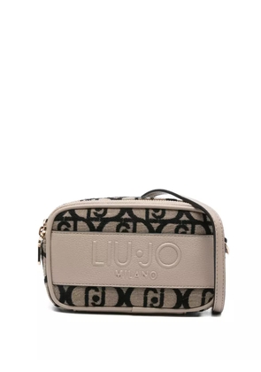 LIU JO mini monogram cross body bag - Neutrals