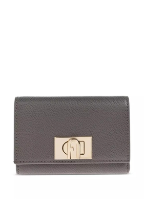 Furla lock-detail leather wallet - Grey