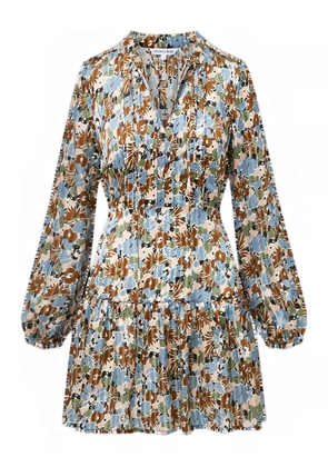 Veronica Beard Nyjah floral-pattern mini dress - Blue