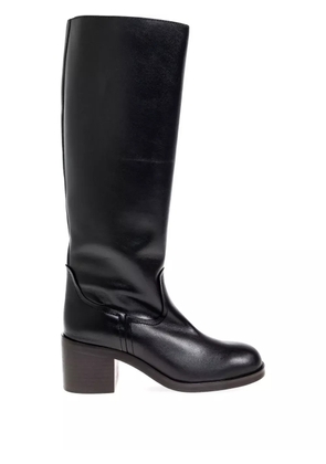Odissì 70mm leather block-heel knee-high boots - Black