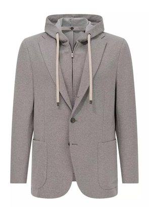 Boggi Milano hooded patch-pocket blazer - Grey