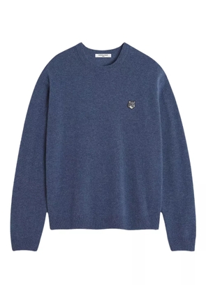 Maison Kitsuné Fox Head wool sweater - Blue