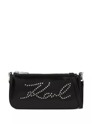 Karl Lagerfeld stud-embellished crossbody pouch - Black