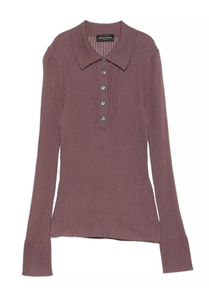 Roberto Collina ribbed polo top - Pink