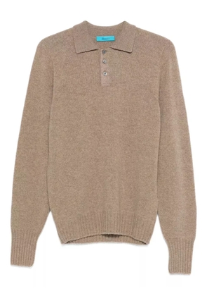Drumohr polo-neck buttoned sweater - Neutrals