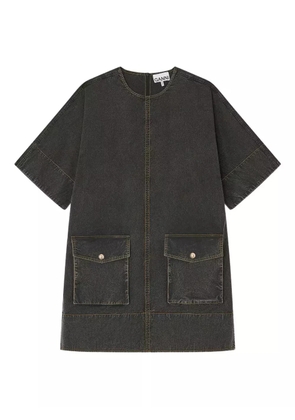 GANNI pocket-detail dress - Black