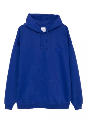 VETEMENTS embroidered-logo hoodie - Blue