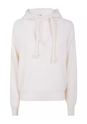 MRZ ribbed wool hoodie - White