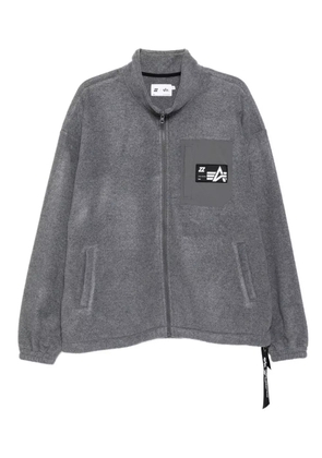 izzue logo-patch jacket - Grey