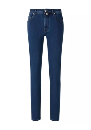 Jacob Cohën button-fly logo-patch denim jeans - Blue