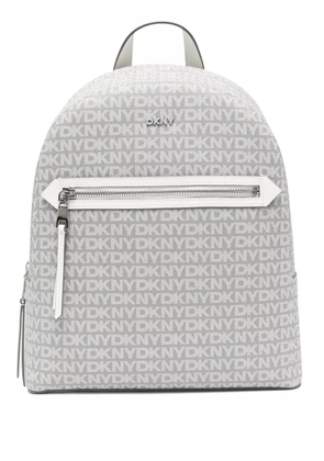 DKNY Bryant Ave logo-plaque backpack - Grey