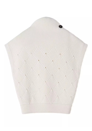 Lanvin diamond-pattern tank top - White