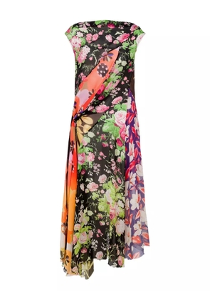 Moschino floral-print asymmetrical dress - Black