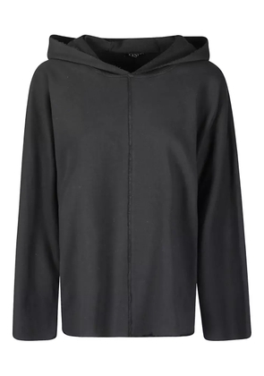 Cini raw-edge hoodie - Black
