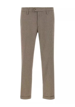 Re-Hash houndstooth cuffed-hem trousers - Brown