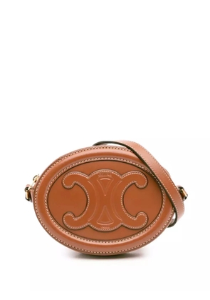 Celine Pre-Owned 2022 Small Calfskin Cuir Triomphe Oval crossbody bag - Brown
