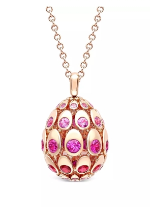 Fabergé 18K rose gold Cosmic Curve ruby and sapphire egg pendant - Pink