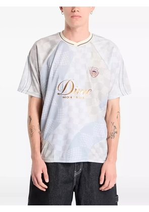 dime check-pattern emblem-detail T-shirt - Neutrals