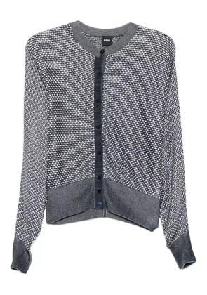 BOSS textured cardigan - Blue