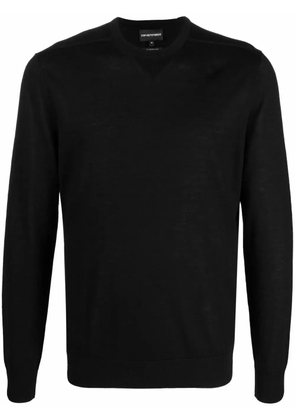 Emporio Armani crew-neck jumper - Black