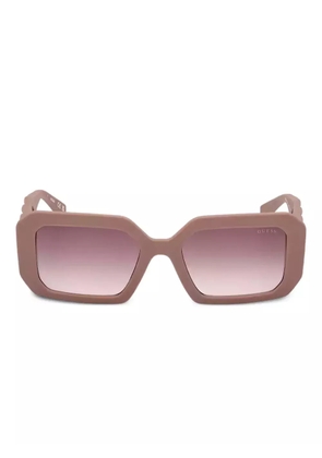 GUESS EYEWEAR chain-embellished rectangle sunglasses - Neutrals
