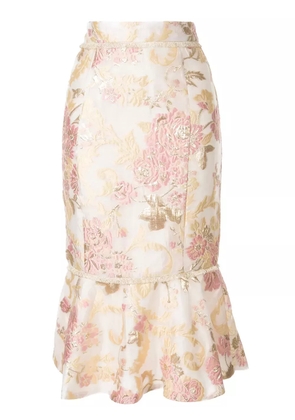 We Are Kindred Delphi floral-brocade skirt - White
