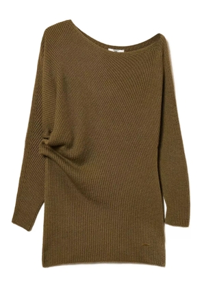 TWINSET asymmetric ribbed sweater - Green