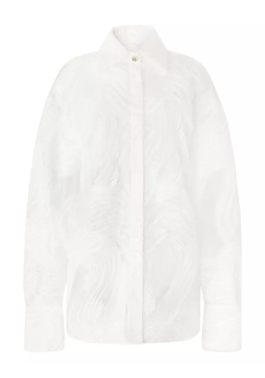 Genny semi-sheer shirt - White