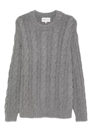 BOMPARD cable-knit crew-neck sweater - Grey