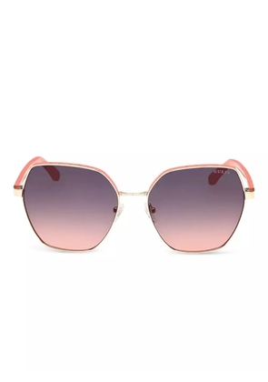 GUESS EYEWEAR geometric-frame sunglasses - Gold