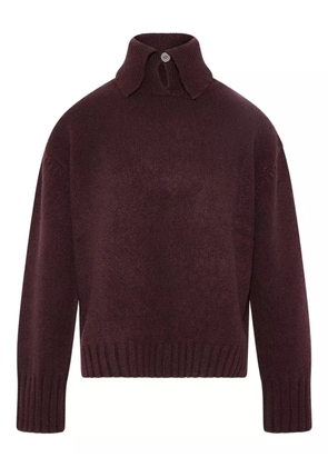 Yves Salomon cashmere collar sweater - Brown