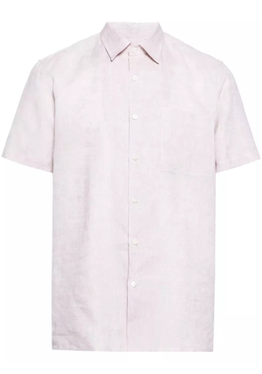 Canali classic-collar linen shirt - Neutrals