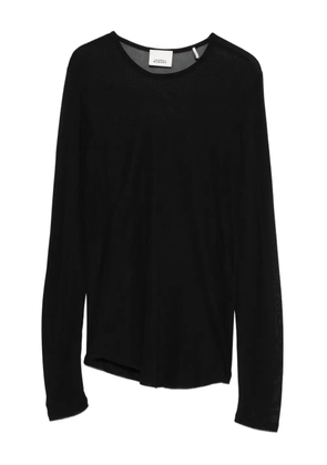 ISABEL MARANT sheer-panel long-sleeve top - Black