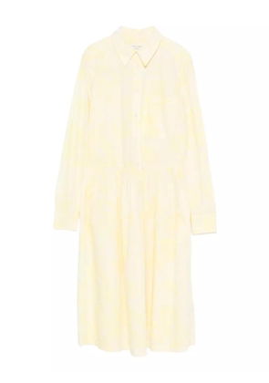 Marc O'Polo floral-pattern shirt midi dress - Yellow